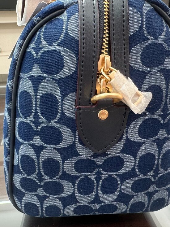 Coach Rowan Satchel Bag In Signature Denim Canvas NWT CY699 - Picture 1 of 6